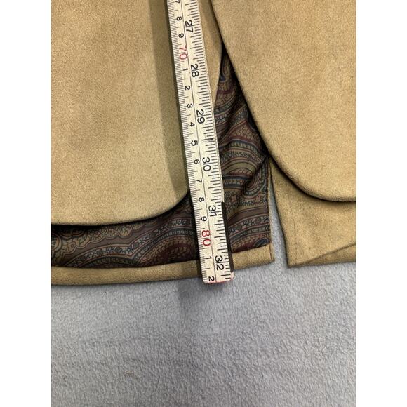 Lauren Ralph Lauren Blazer Mens 44L Suede Look Sport Coat Paisley Lined Jacket - Picture 3 of 9